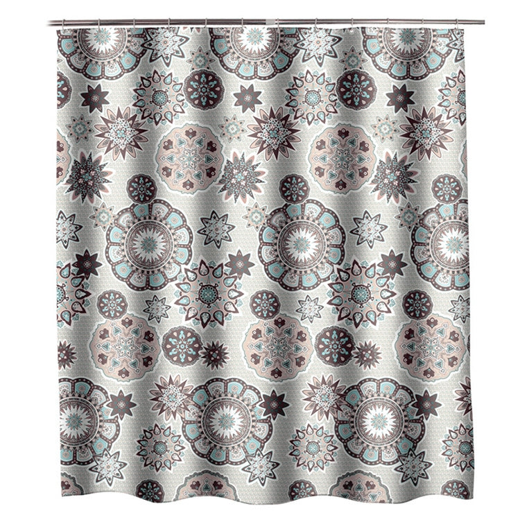 Bohemian Mandala Shower Curtains Bathroom Geometric Waterproof Bath Curtain, Size:200x180cm
