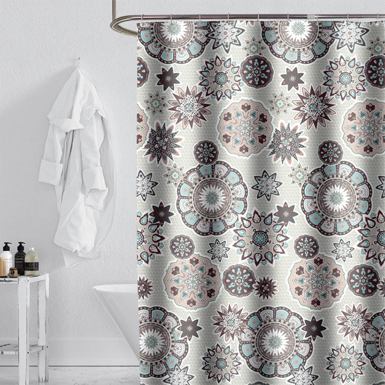 Bohemian Mandala Shower Curtains Bathroom Geometric Waterproof Bath Curtain, Size:200x220cm