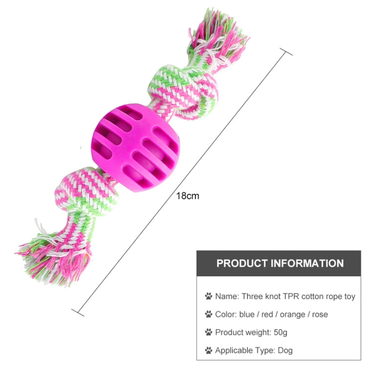 3 PCS Pet Dog Toys Chew Teeth Clean Outdoor Training Fun Playing Rope Ball