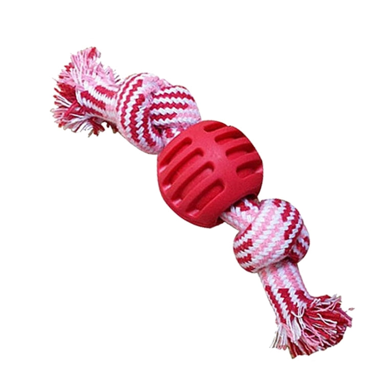 3 PCS Pet Dog Toys Chew Teeth Clean Outdoor Training Fun Playing Rope Ball