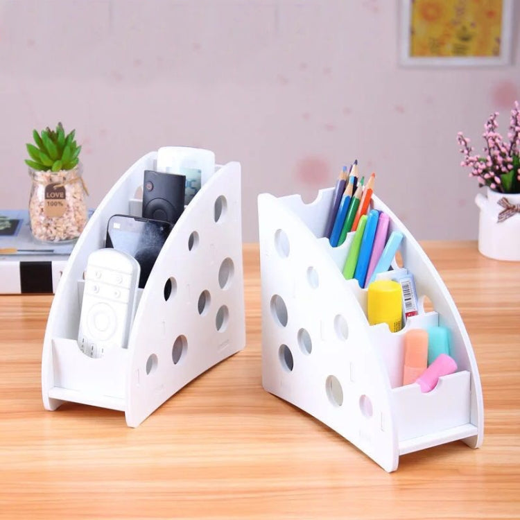 Creative Hotel Remote Control Multi-function Desktop Plastic Storage Box, Colour: White O bubble (remote control storage box)( white 19*17*9)