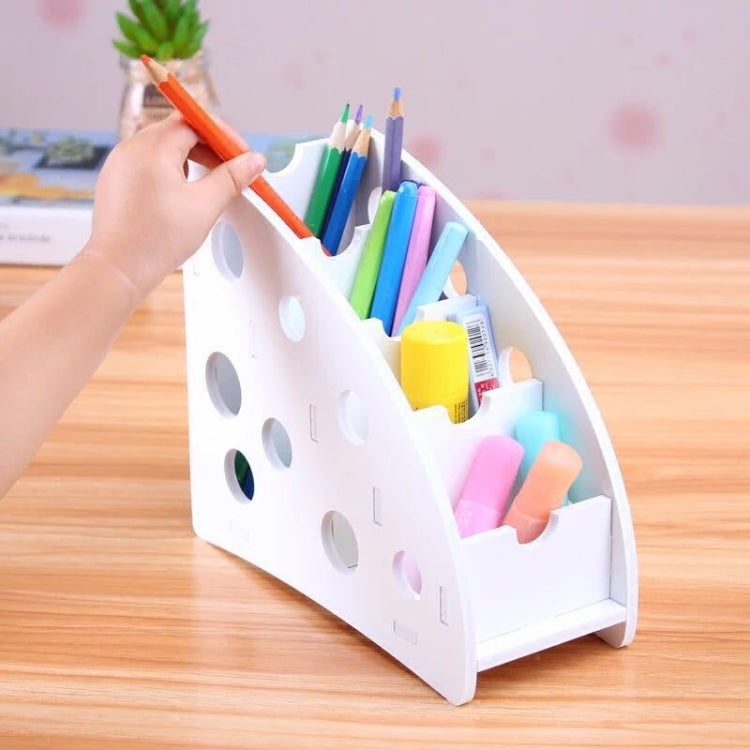 Creative Hotel Remote Control Multi-function Desktop Plastic Storage Box, Colour: flower vine B model (remote control storage box)( white 19*17*9)