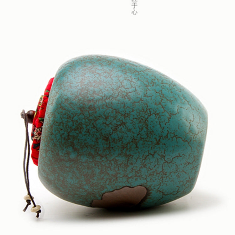 Elegant Creative Stoneware Black Tea Green Tea Teapot Sealed Piggy Bank(Blue)