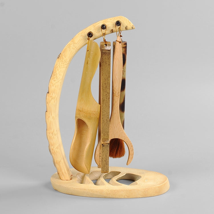 Elegant Bamboo Root Matouqin Creative Tea Ceremony Six Gentlemen Kung Fu Tea Set Accessories