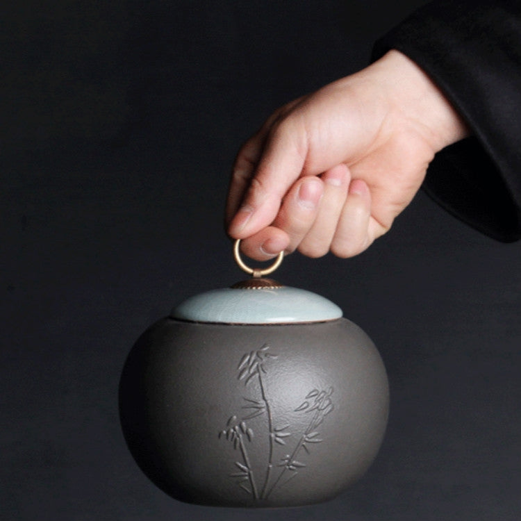 Creative Large Ceramics Tea Sealed Jar Wrapped Gift Storage Tea Box