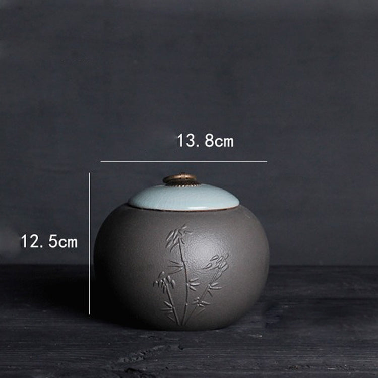 Creative Large Ceramics Tea Sealed Jar Wrapped Gift Storage Tea Box