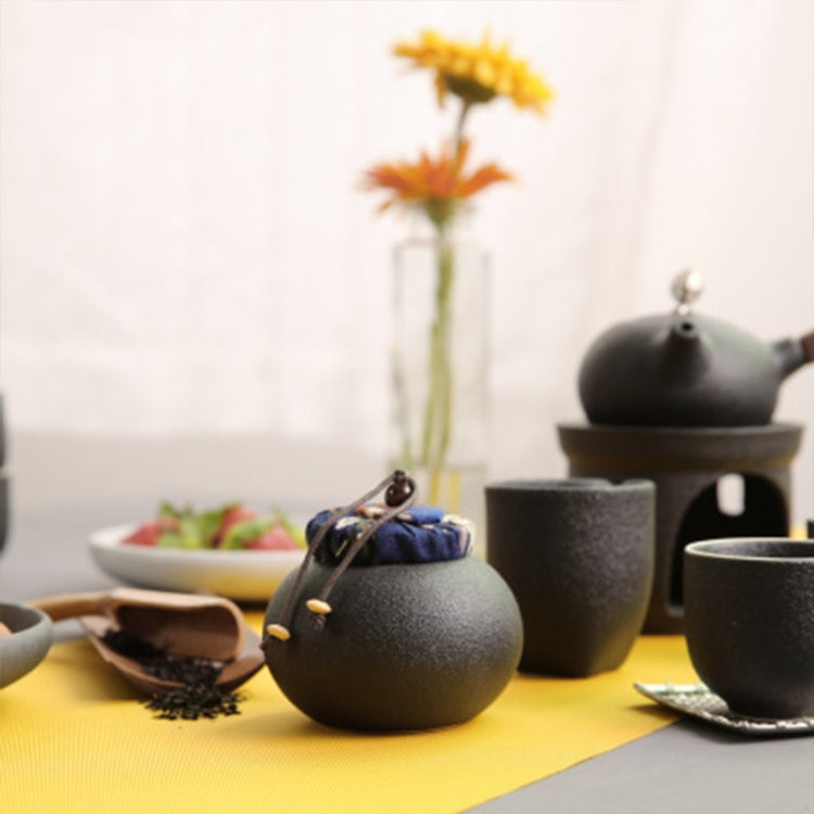 Genuine Geyao Tea Cans High Quality Ceramic Double Cans Tea Pot Ceramics(Black pottery tea pot)