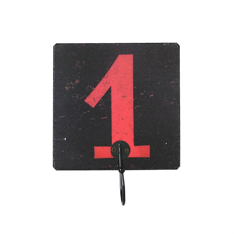 Retro Creative Number Hooks Coat Hook Wall Decoration Wall Hanging