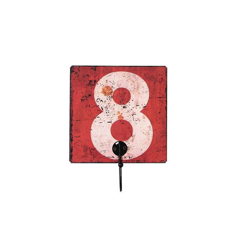 Retro Creative Number Hooks Coat Hook Wall Decoration Wall Hanging