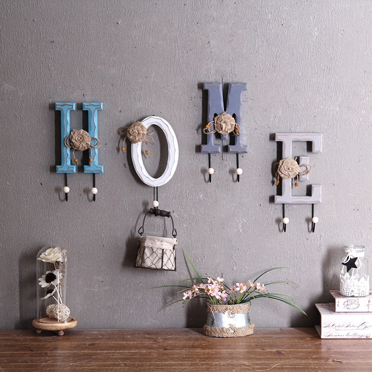 Creative Wall Decoration Hanger Porch Personality Letter Coat Wall Hanging, Size: 12x4.5x26.5cm