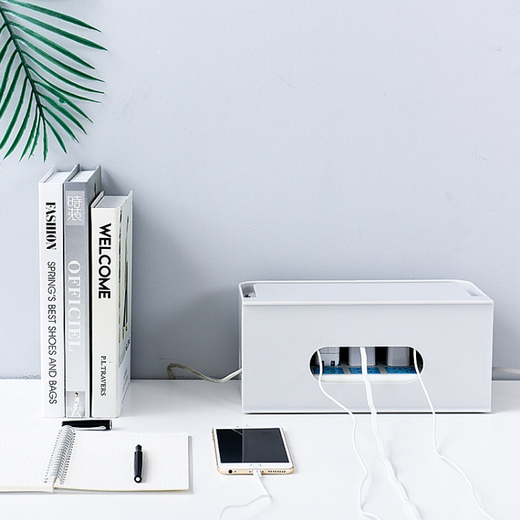 Plastic Pull Type Desktop Power Cable Storage Storage Box