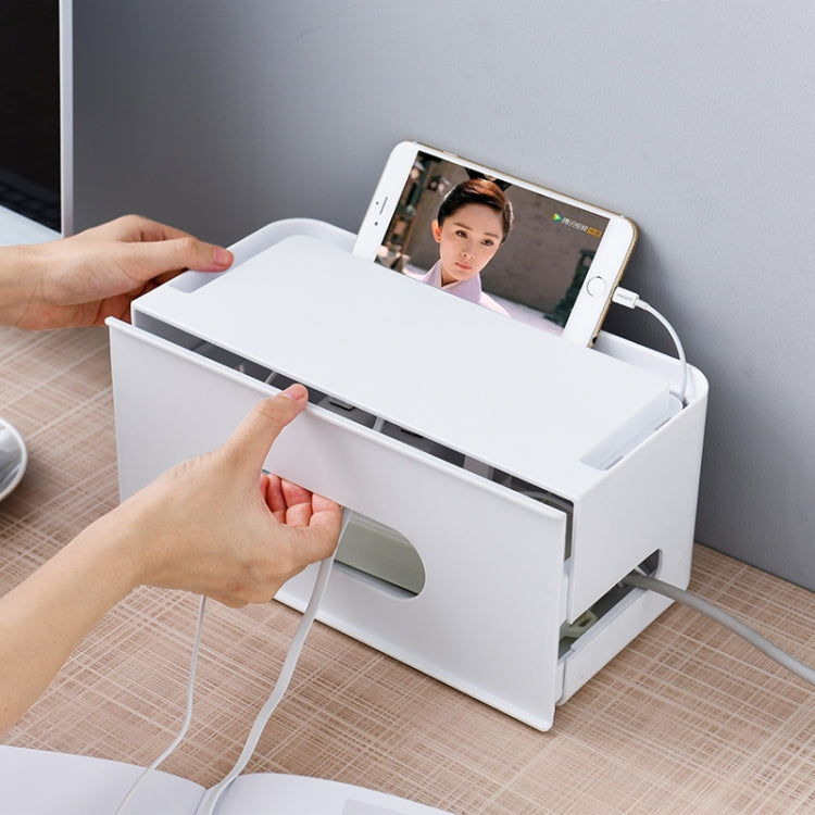 Plastic Pull Type Desktop Power Cable Storage Storage Box
