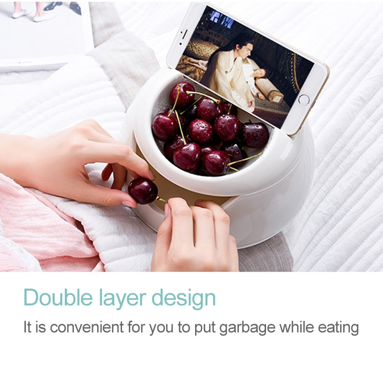 Plastic Creative Lazy Fruit Plate Double-layer Melon Storage Box Separate Round Storage Box