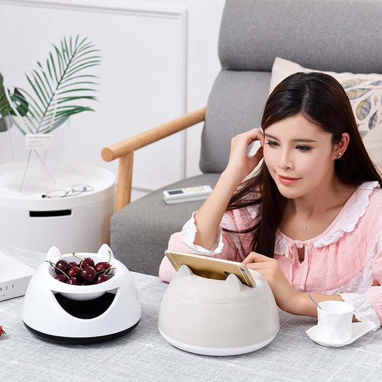 Plastic Creative Lazy Fruit Plate Double-layer Melon Storage Box Separate Round Storage Box