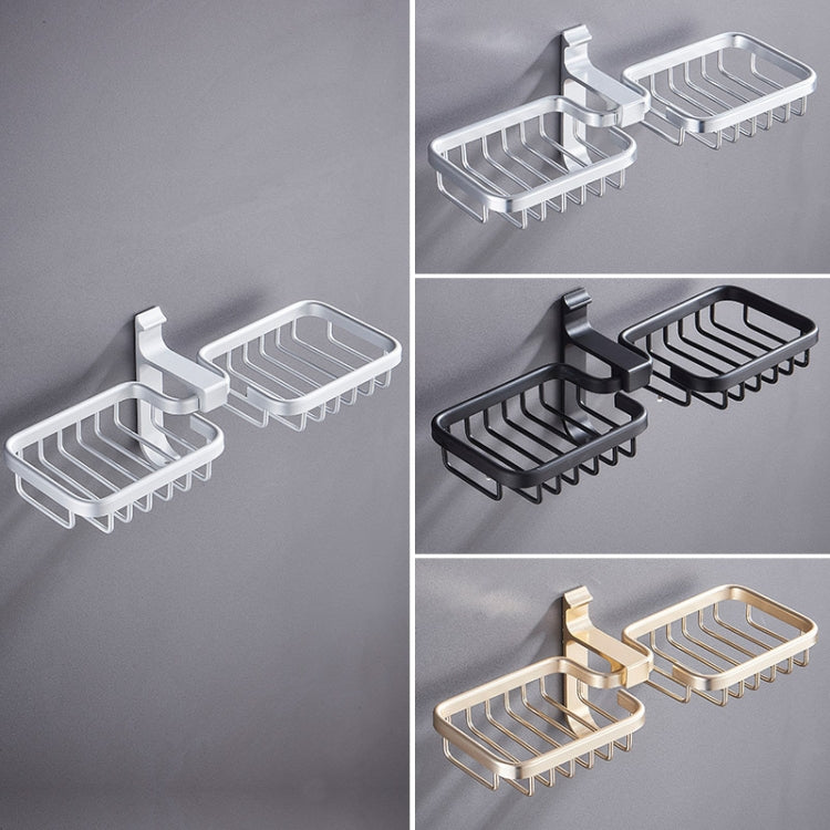 Bathroom Space Aluminum Non-Perforated Soap Dispenser Wall-Mounted Drain Rack