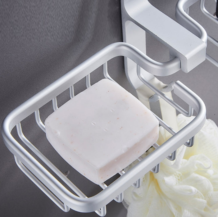 Bathroom Space Aluminum Non-Perforated Soap Dispenser Wall-Mounted Drain Rack