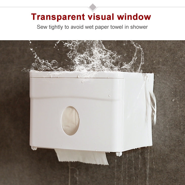 Multifunction Suction Wall Punch Free Bathroom Bathroom Plastic Paper Towel Holder Storage Rack