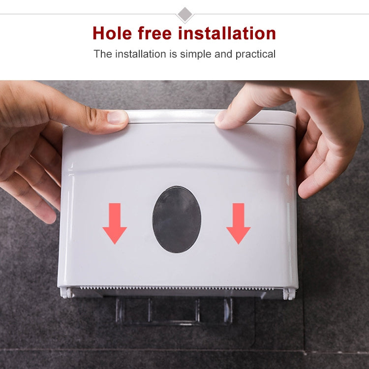 Multifunction Suction Wall Punch Free Bathroom Bathroom Plastic Paper Towel Holder Storage Rack