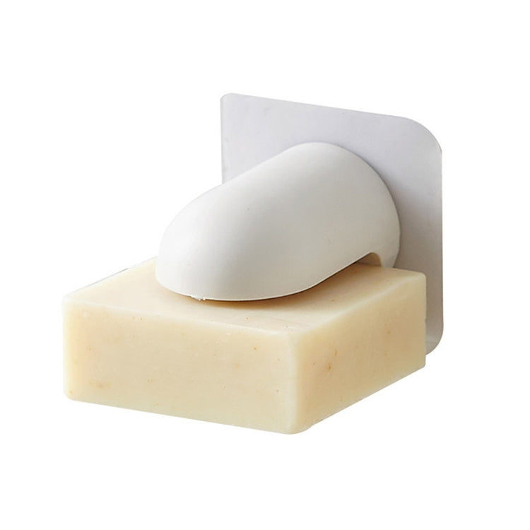 2 PCS Bathroom Punch Free Household Wall Mount Magnet Suction Drain Soap Box