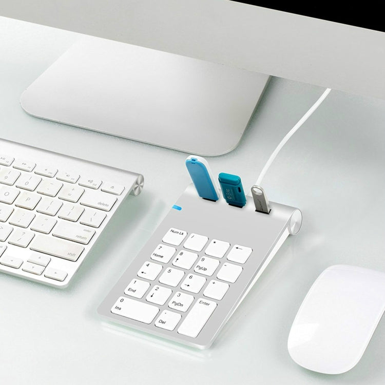 USB 2.0 Financial Number Keyboard Multi-function HUB Reader Card Accounting Keypad