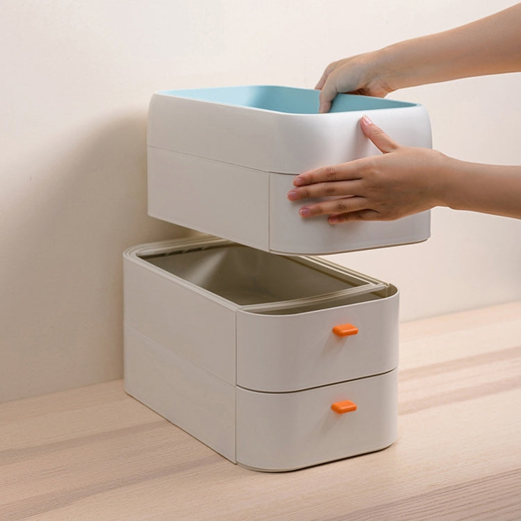 Drawer-type Desktop Storage and Finishing Box Can Superimpose Office File Racks, Style:3 Layer