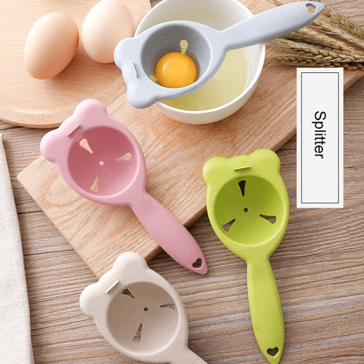 3 PCS 2260 Bear Ears Shape Kitchen Baking Wheat Straw Egg Yolk Egg White Separation Tool Filter Separator