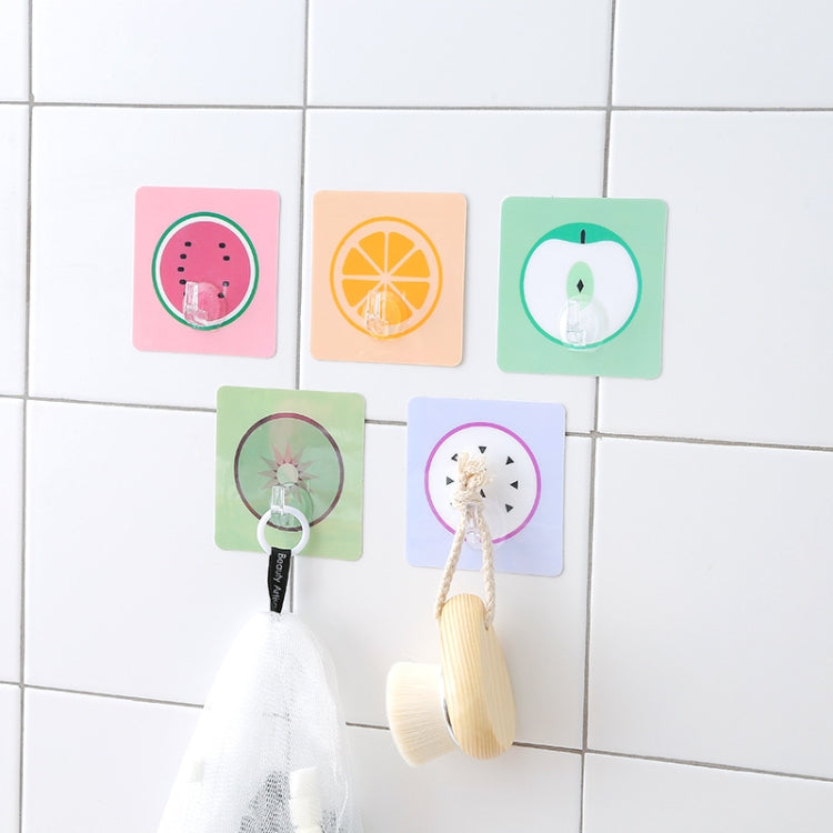 5 PCS Nail-Free Seamless Strong Adhesive Door Hooks Kitchen Bathroom Wall With Multi-Purpose Hooks