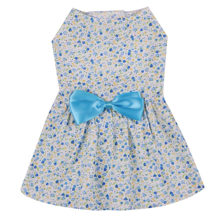 Puppy Pet Dog Clothing Cool Summer Cat Dog Bow Floral Skirt, Size: XS