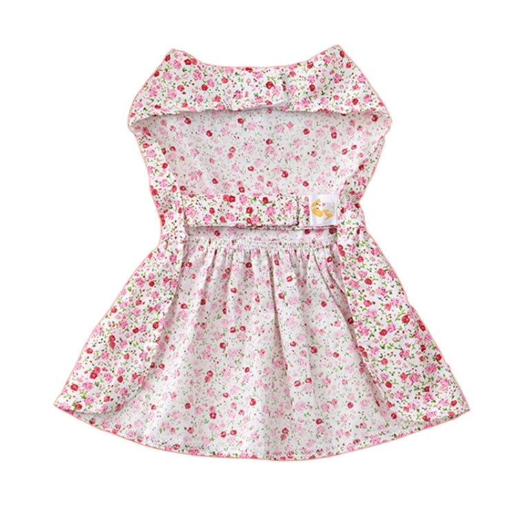 Puppy Pet Dog Clothing Cool Summer Cat Dog Bow Floral Skirt, Size: XS