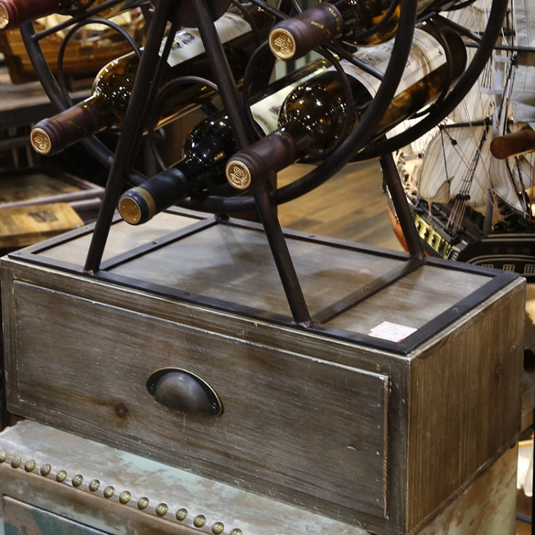 Windmill Shape Industrial Style Fashion Large Wrought Iron Wine Racks with Base