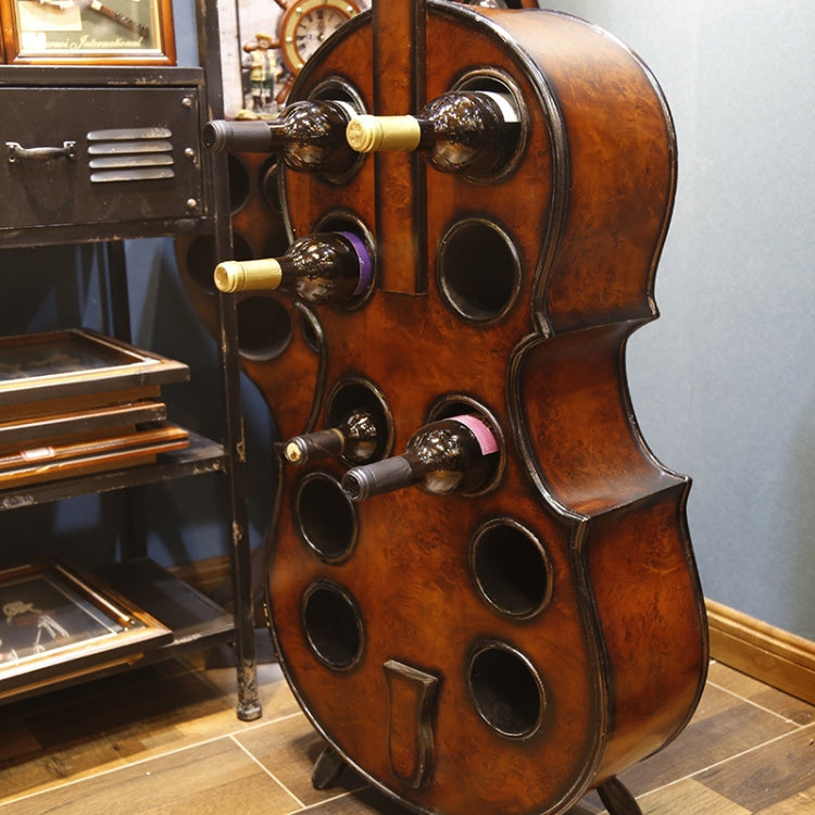 Wooden Creative Cello Wine Rack Large Rack Capacity: 10 Bottles of Wine