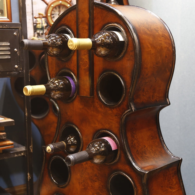 Wooden Creative Cello Wine Rack Large Rack Capacity: 10 Bottles of Wine