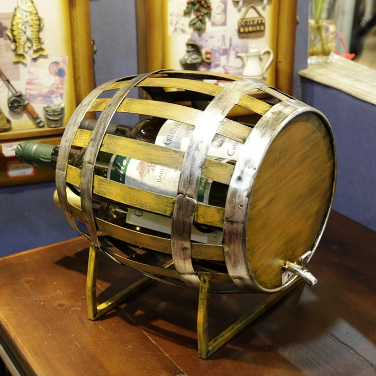 Metal Barrel Modeling Wine Cabinet Retro Creative Wine Rack Decoration Bar Decoration