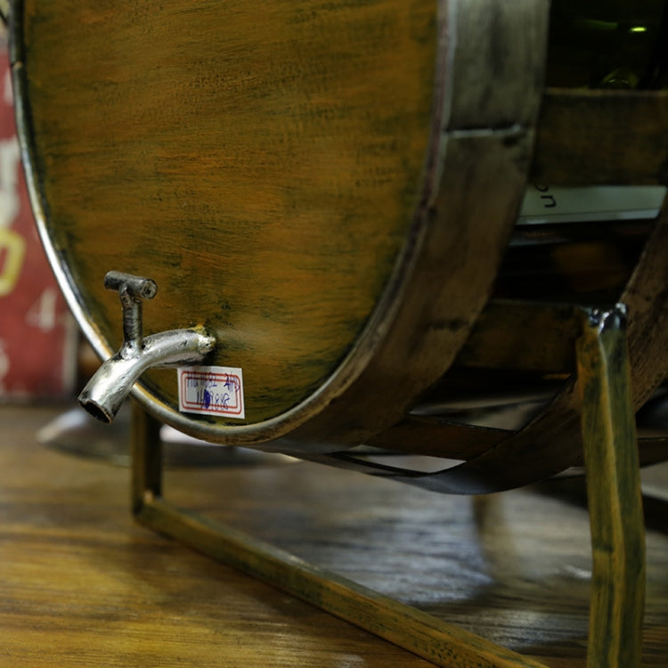 Metal Barrel Modeling Wine Cabinet Retro Creative Wine Rack Decoration Bar Decoration