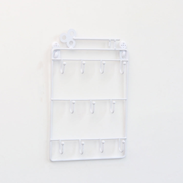 2 PCS Three-Layer Key Iron Storage Hook Behind The Door Home Decorative Wall Key Hook