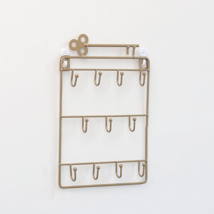 2 PCS Three-Layer Key Iron Storage Hook Behind The Door Home Decorative Wall Key Hook