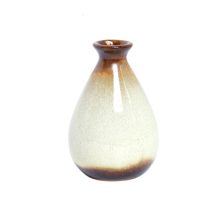Hand-painted Mini Ceramic Vase Home Balcony Hydroponic Decorative Flower Vase Wine Bottle