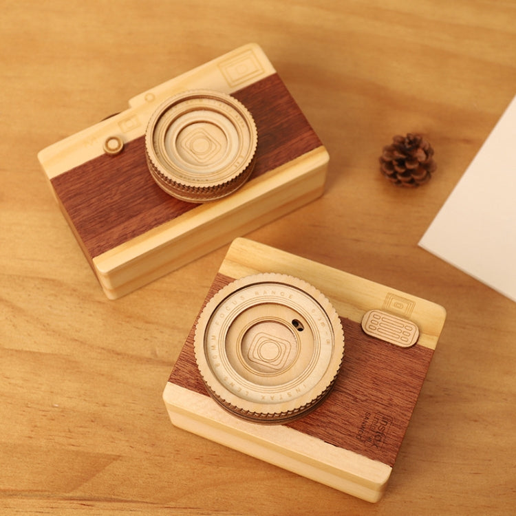 Children Day Gift Girl Birthday Gift Rotating Shutter Wooden Camera Music Box