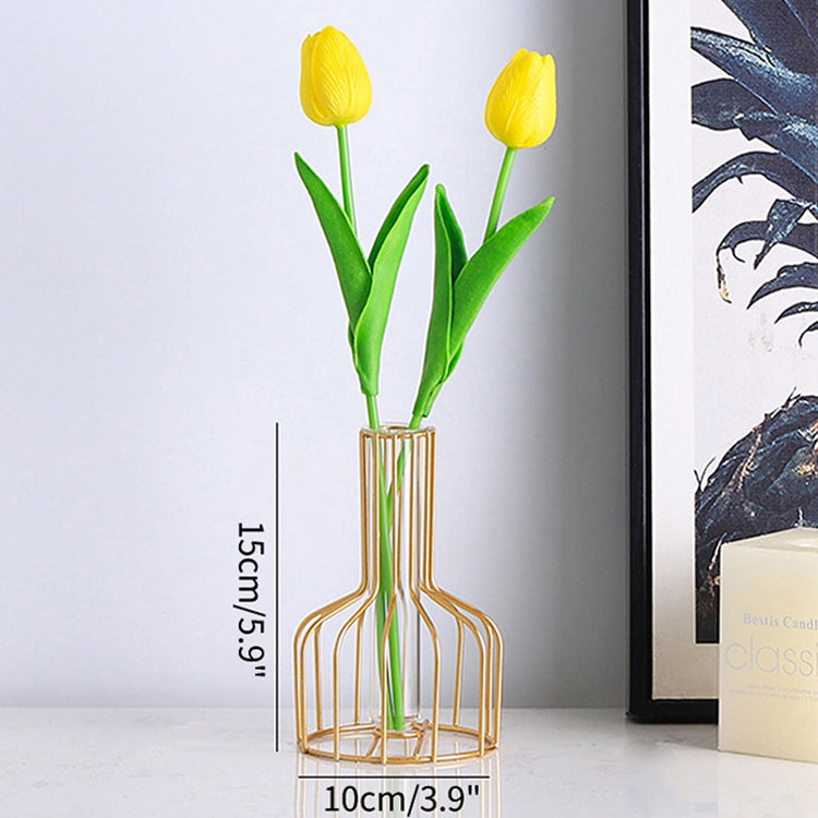 Wrought Iron Hydroponic Green Dried Flower Glass Flower Insert Decoration Without Fake Flowers