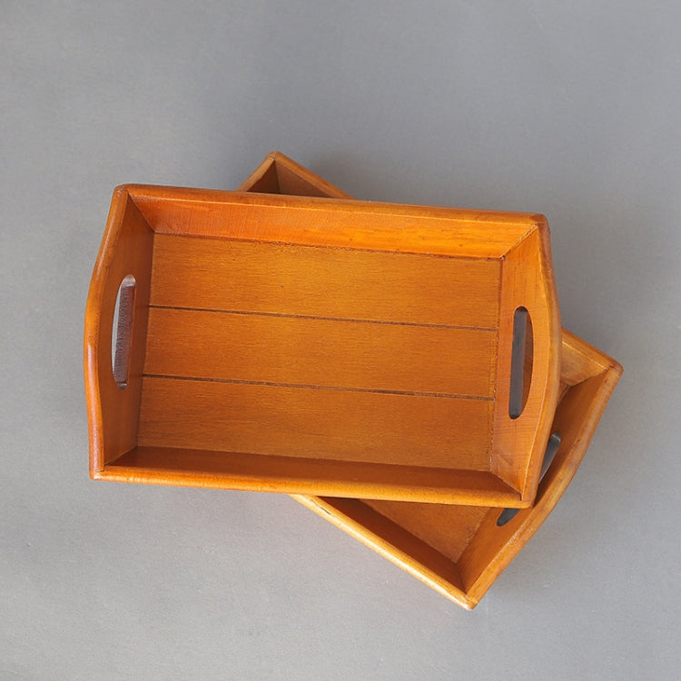 Handmade Square Tray Old Wooden Plate Solid Wood Fruit Plate Hotel Restaurant Dish