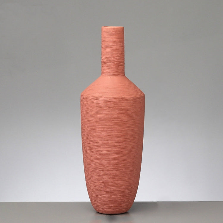 Ceramic Vase Dried Flower Insert Ornaments Home Porch Dry Vase Ornament Furnishings, Colour: Red