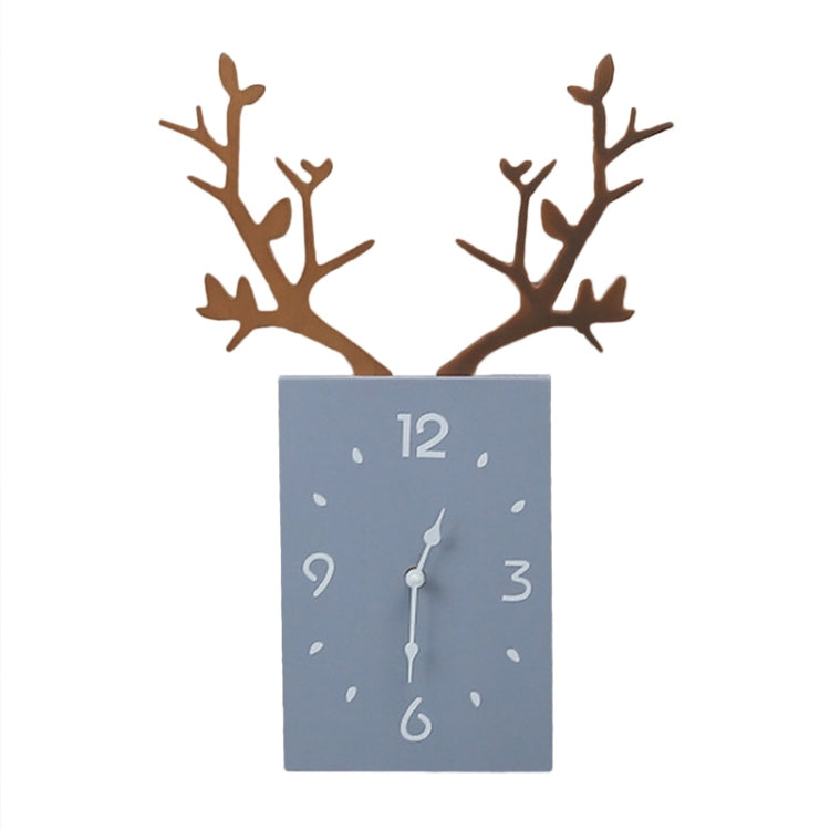 Wooden Antler Wall Clock Home Decor Living Room Bedroom Office Wall Clock