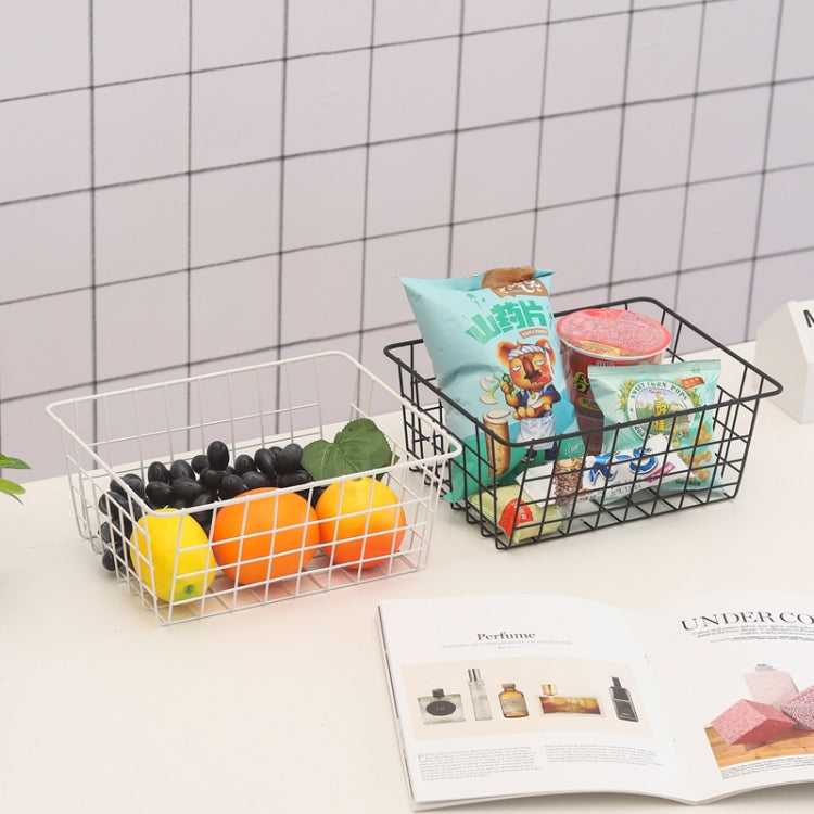 Square Wrought Iron Bath Storage Basket Snack Storage Basket