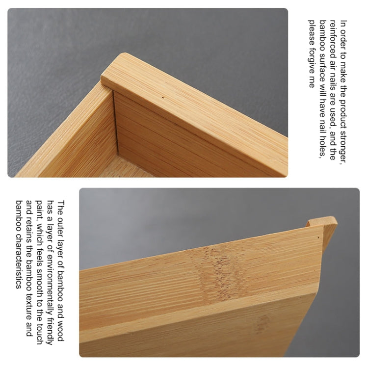 Medium Groceries Rectangular Bamboo Wooden Pallets Creative Home Desktop Fruit Platter Restaurant Trays