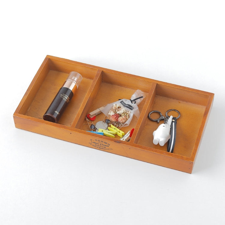 Meaty Flower Pot Small Wooden Box Rectangular Vintage Wooden Desktop Storage Box(Brown)