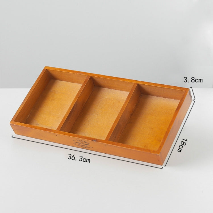 Meaty Flower Pot Small Wooden Box Rectangular Vintage Wooden Desktop Storage Box(Brown)