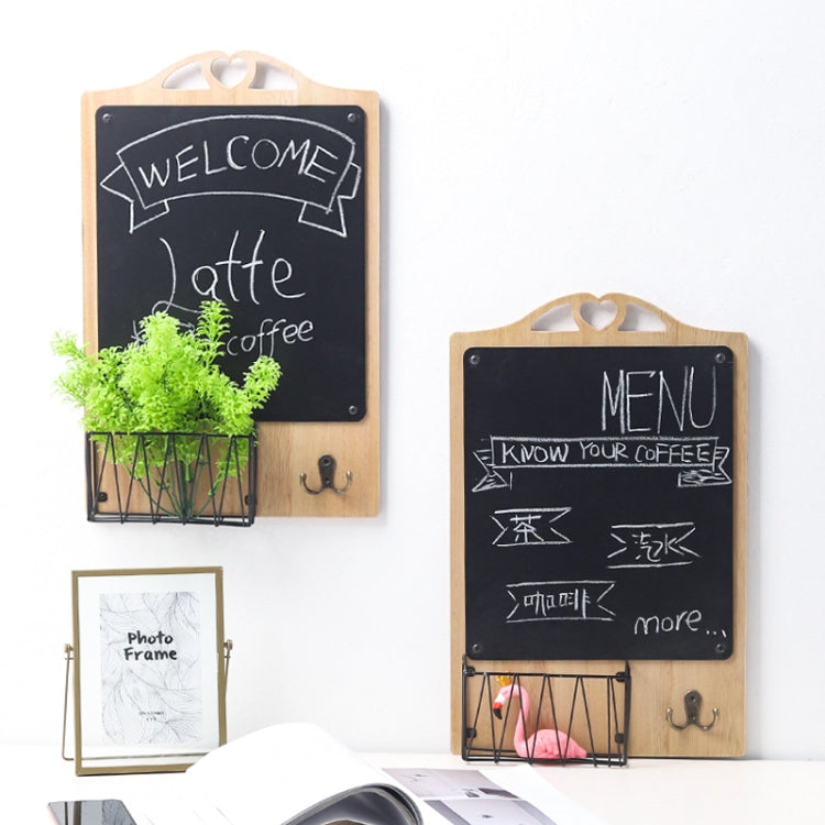 Wooden Blackboard Hanging Message Board