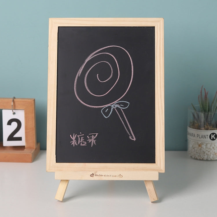 Wooden Double-sided Magnetic Small Blackboard Children's Drawing Board Home Message Board