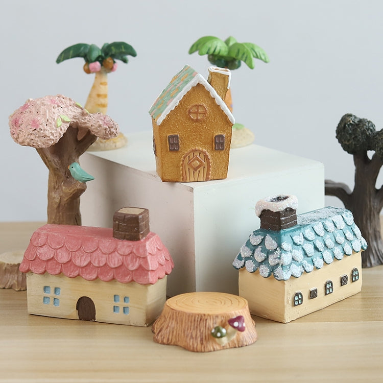 Mini Micro Landscape Small House Resin Ornaments Creative Home Decorations