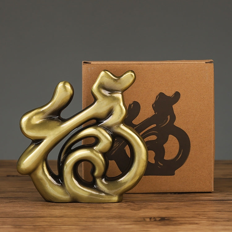 Vintage Chinese Zinc Alloy Ancient Bronze Blessing Ornaments